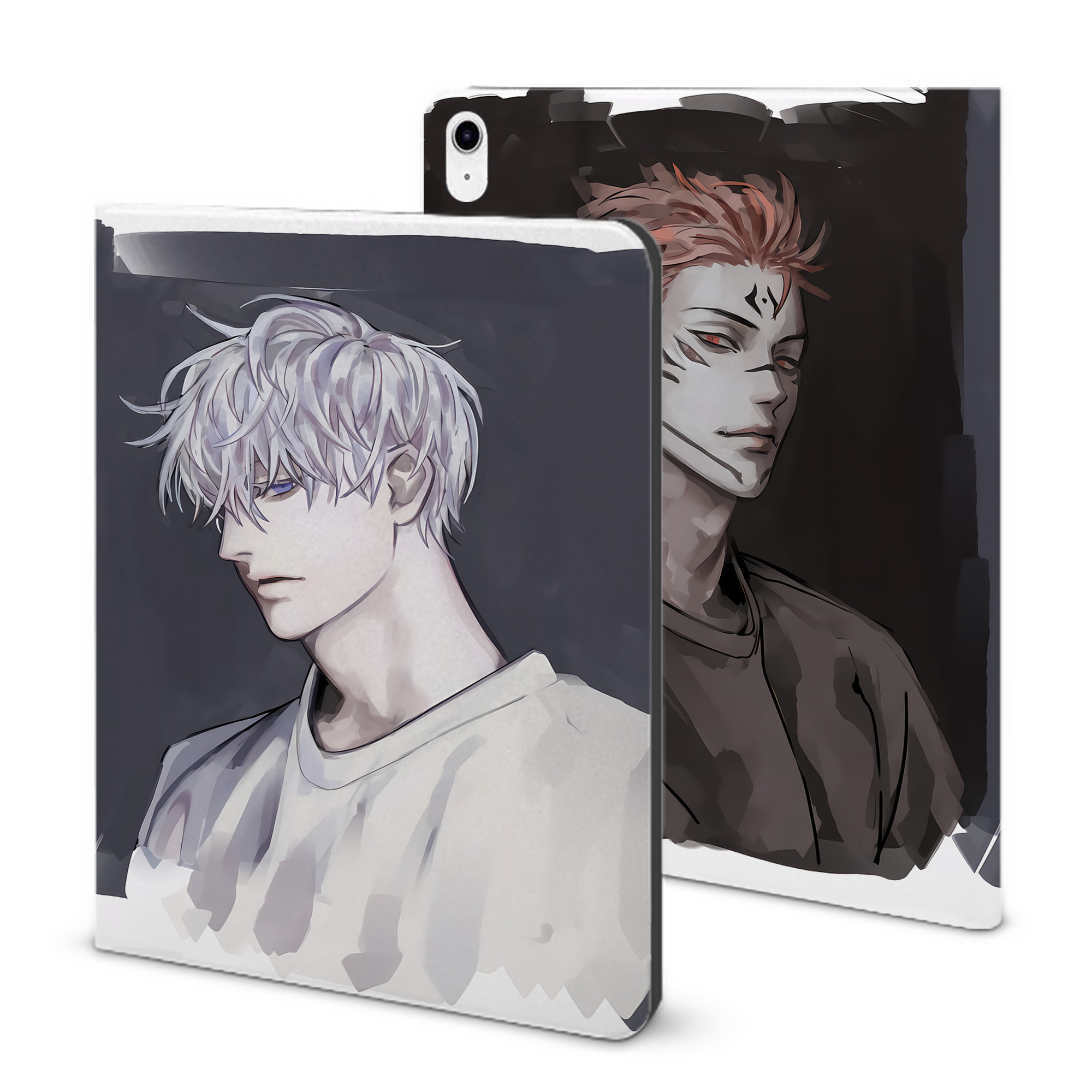 （画像用） 呪術廻戦 Jujutsu Kaisen IPad ケース ブック型 PUレザー TPU 耐衝撃 軽量 薄型 ペン収納なし 全面保護 IPad 各モデル対応